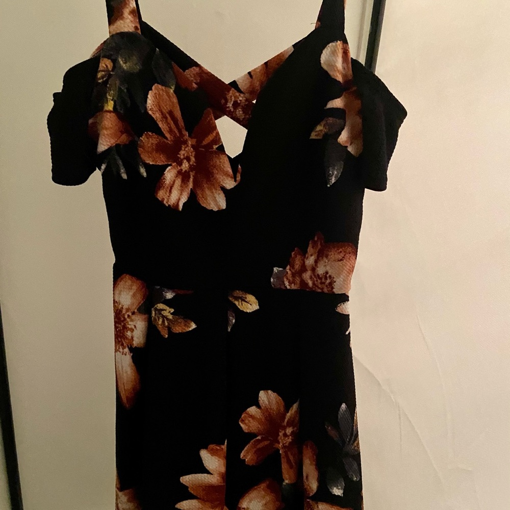 Black with flowers